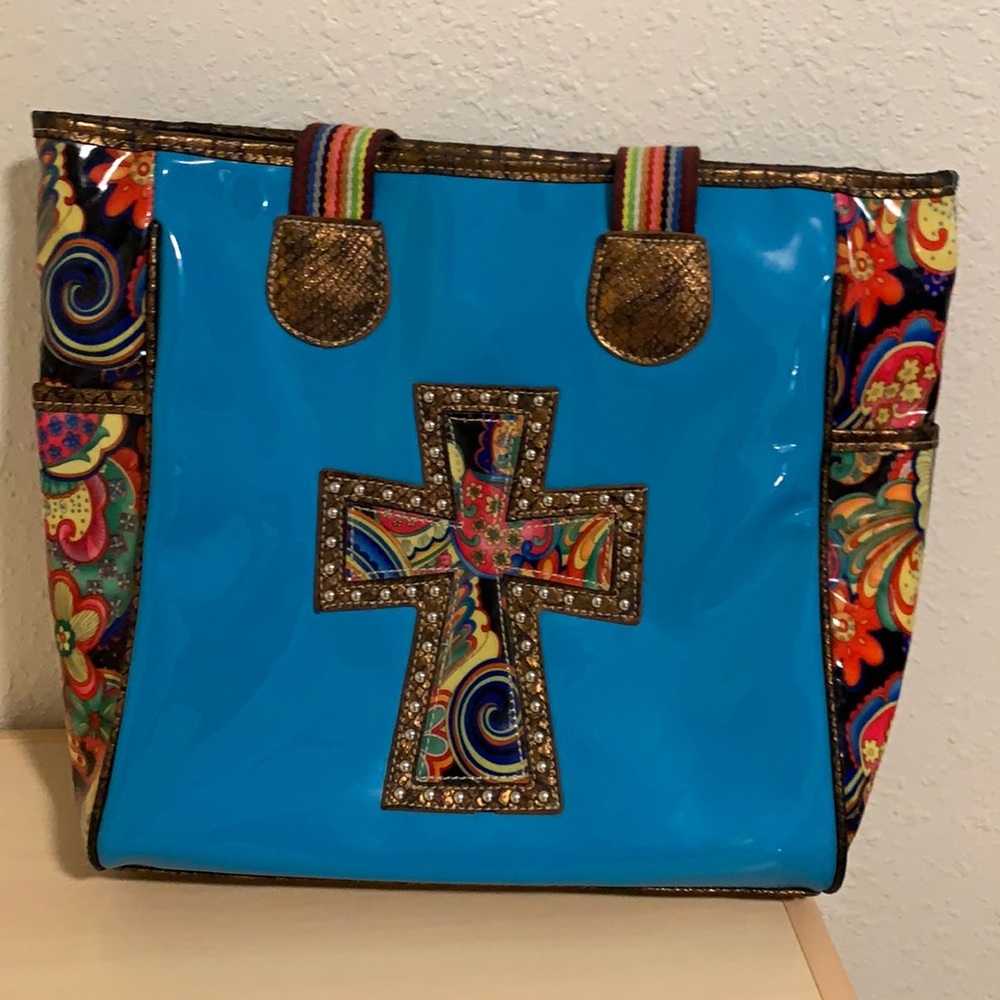 Western Studded Cross Tote